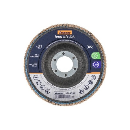 Garant Abrasive flap disc long life ZA, conical, Dia 115 mm, Grit: 80 565264 80
